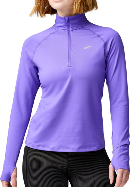 Brooks Dash 3.0 Half Zip Long Sleeve Womens Running Top - Purple