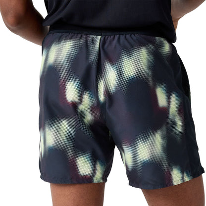 Brooks Dash Printed Mens Running Shorts - Black