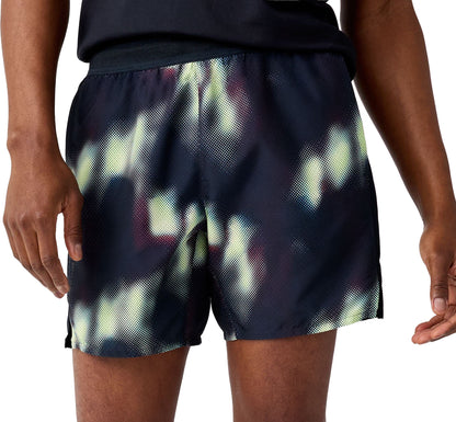 Brooks Dash Printed Mens Running Shorts - Black