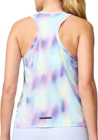 Brooks Dash Printed Womens Running Vest Tank Top - Purple