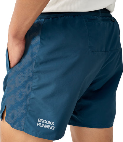 Brooks Dash Reflective Mens Running Shorts - Blue