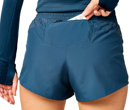 Brooks Dash Reflective Womens Running Shorts - Blue