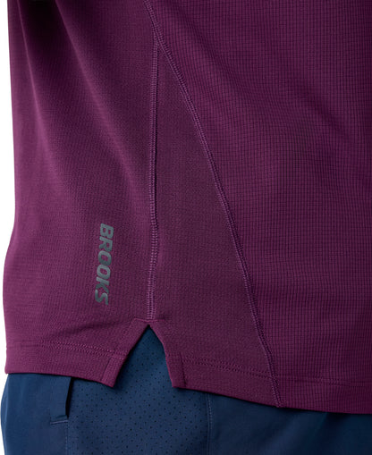 Brooks Dash Short Sleeve Mens Running Top - Purple