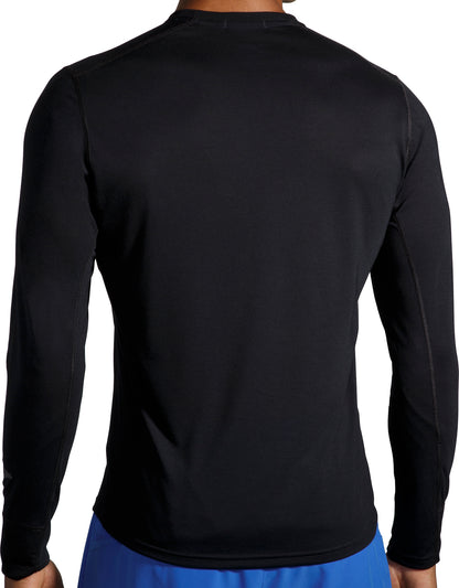Brooks Distance Graphic Long Sleeve Mens Running Top - Black