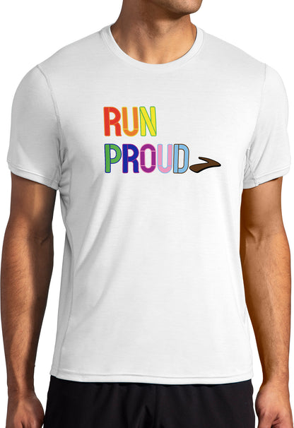 Brooks Distance Graphic Short Sleeve Mens Running Top - White