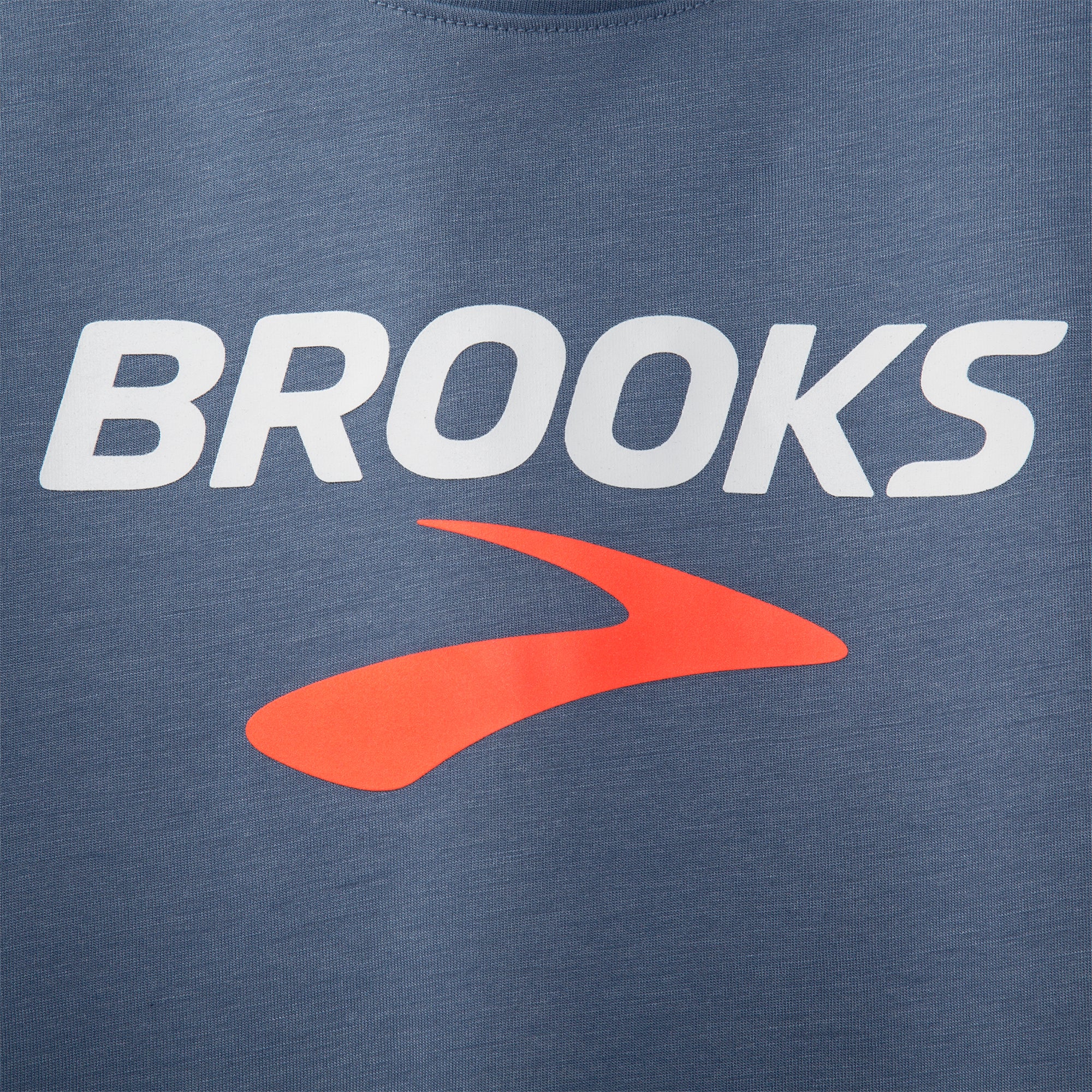 Brooks Distance Graphic Short Sleeve Mens Running Top Blue Start Fitness