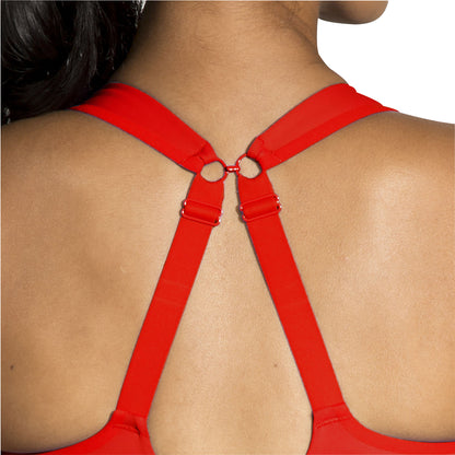 Brooks Drive Convertible Run Womens Sports Bra - Red
