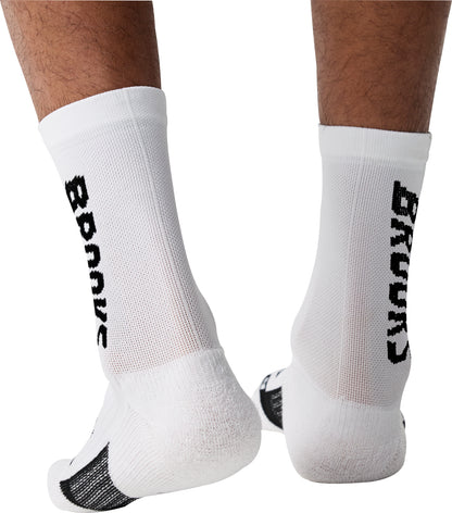 Brooks Ghost Crew Running Socks - White