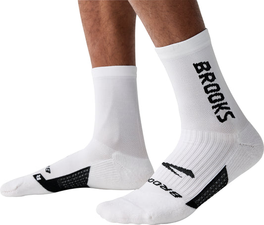 Brooks Ghost Crew Running Socks - White
