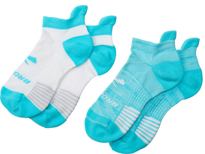 Brooks Ghost Lite No Show (2 Pack) Running Socks - Blue