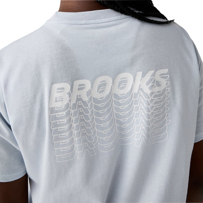 Brooks Graphic Short Sleeve Womens Running Top - Blue