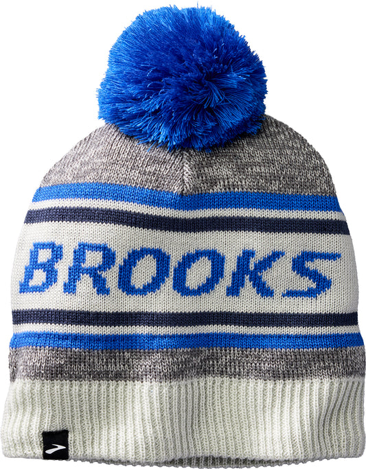 Brooks Hertiage Pom Running Beanie - Blue