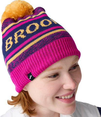 Brooks Heritage Pom Running Beanie - Pink
