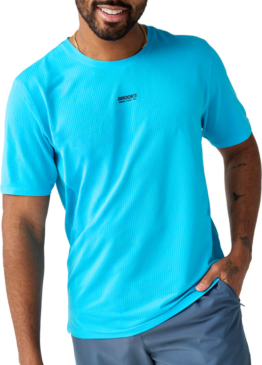 Brooks High Point 2.0 Short Sleeve Mens Running Top - Blue