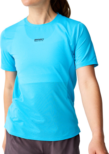 Brooks High Point 2.0 Short Sleeve Womens Running Top - Blue