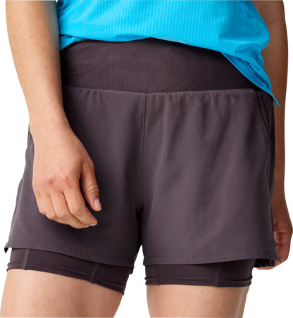 Brooks 3 Inch High Point 2.0 2 In 1 Womens Running Shorts - Grey