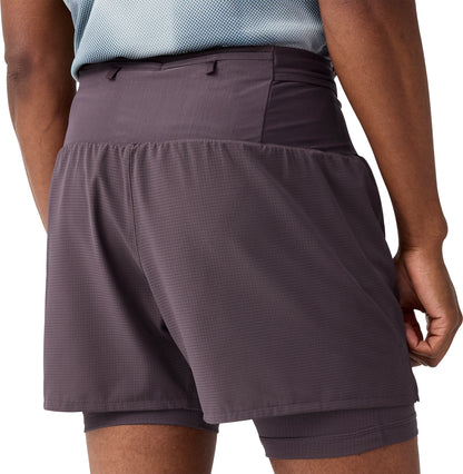 Brooks 5 Inch High Point 2.0 2 in 1 Mens Running Shorts - Grey
