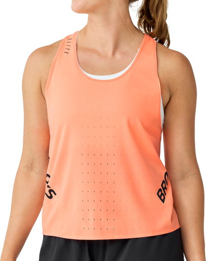 Brooks Hyperion Elite Womens Running Vest Tank Top - Orange