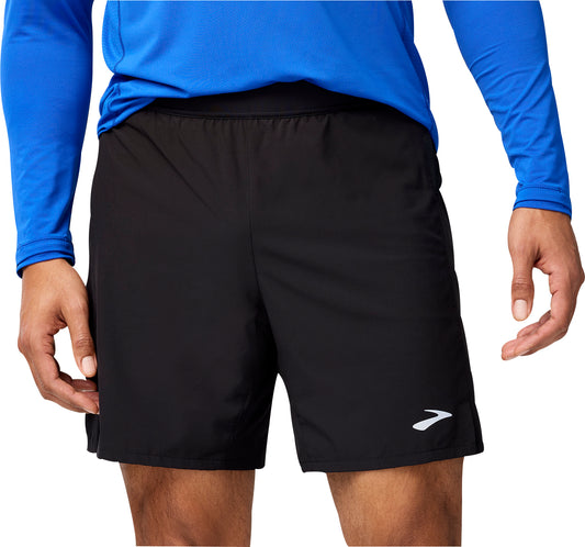 Brooks 7 Inch Journey 2 In 1 Mens Running Shorts - Black