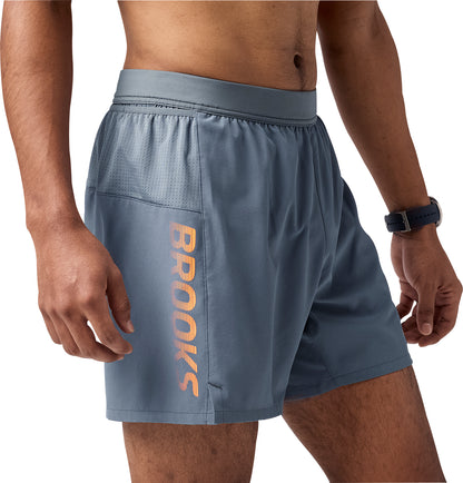 Brooks Journey 5 Inch Mens Running Shorts - Grey