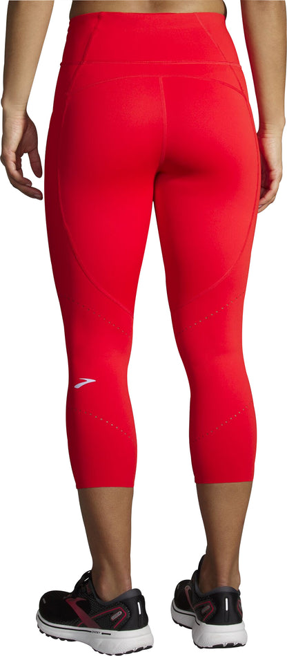 Brooks Method 3/4 Capri Womens Running Tights - Red