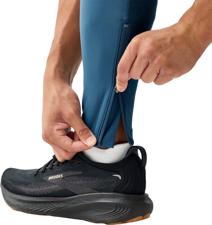 Brooks Momentum Thermal Reflective Mens Long Running Tights - Blue