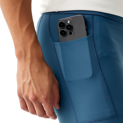 Brooks Momentum Thermal Reflective Mens Long Running Tights - Blue