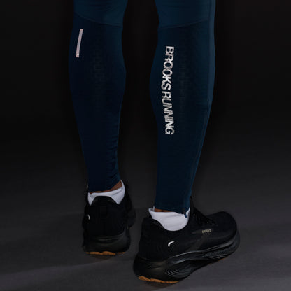 Brooks Momentum Thermal Reflective Mens Long Running Tights - Blue