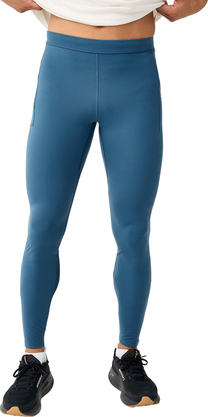 Brooks Momentum Thermal Reflective Mens Long Running Tights - Blue