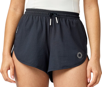 Brooks Movement 3 Inch Dolphin Womens Running Shorts - Black