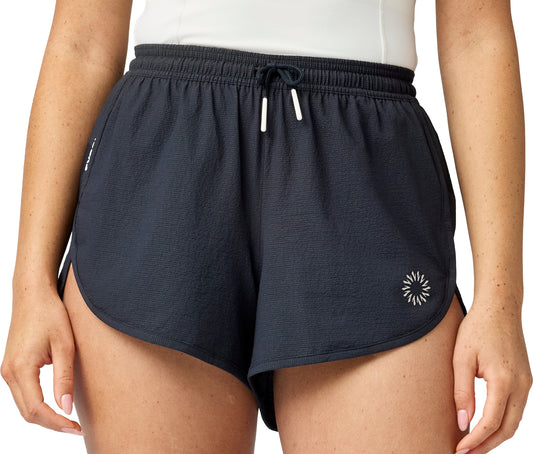 Brooks Movement 3 Inch Dolphin Womens Running Shorts - Black