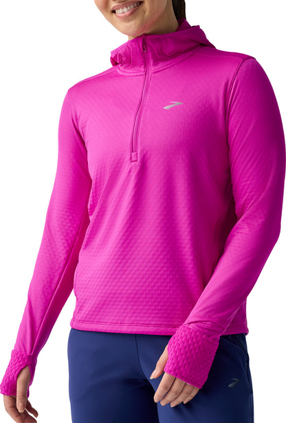 Brooks Notch Thermal 3.0 Womens Running Hoody - Pink