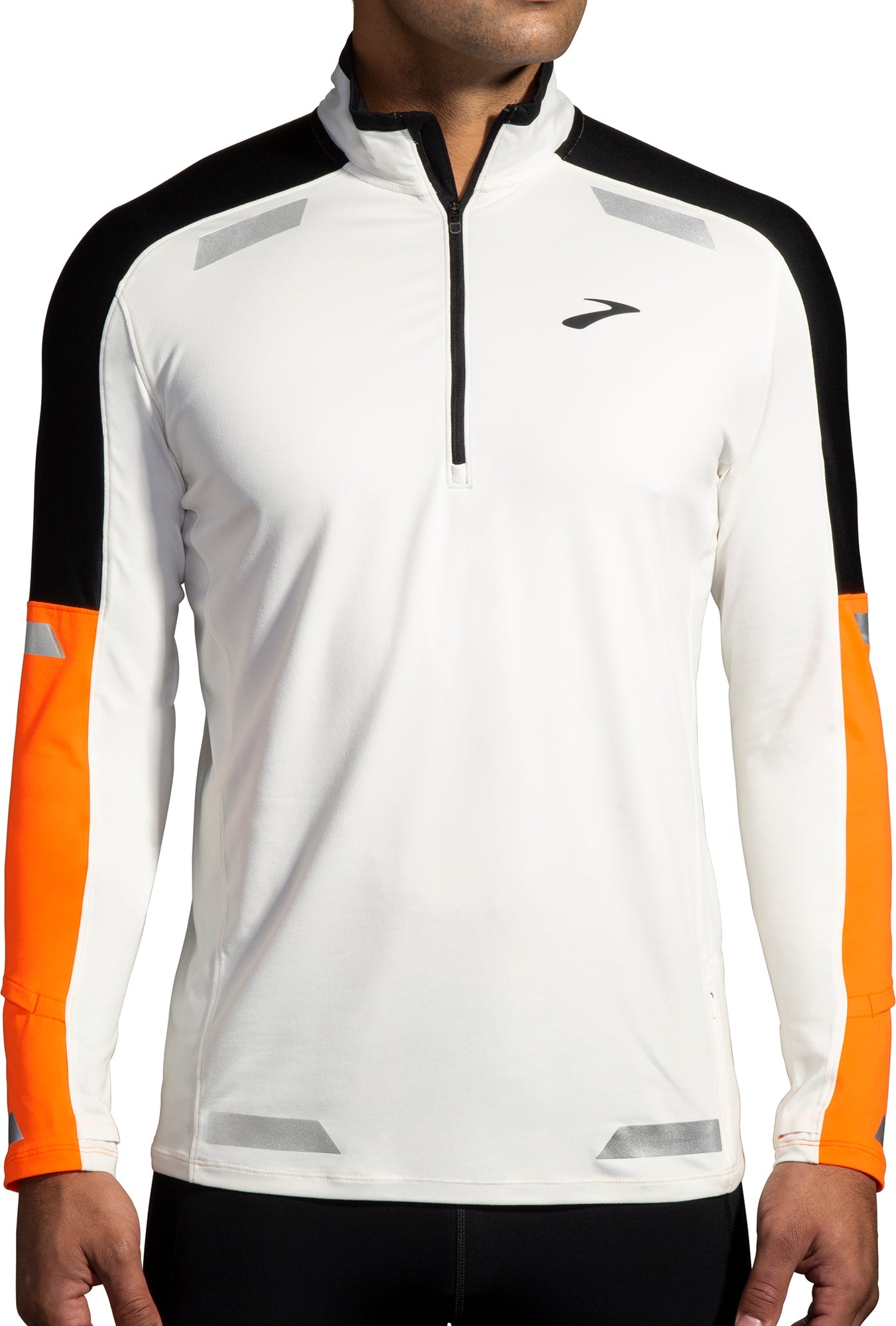 mens zip running top