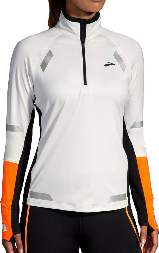 Brooks Run Visible 2.0 Half Zip Long Sleeve Womens Running Top - Grey