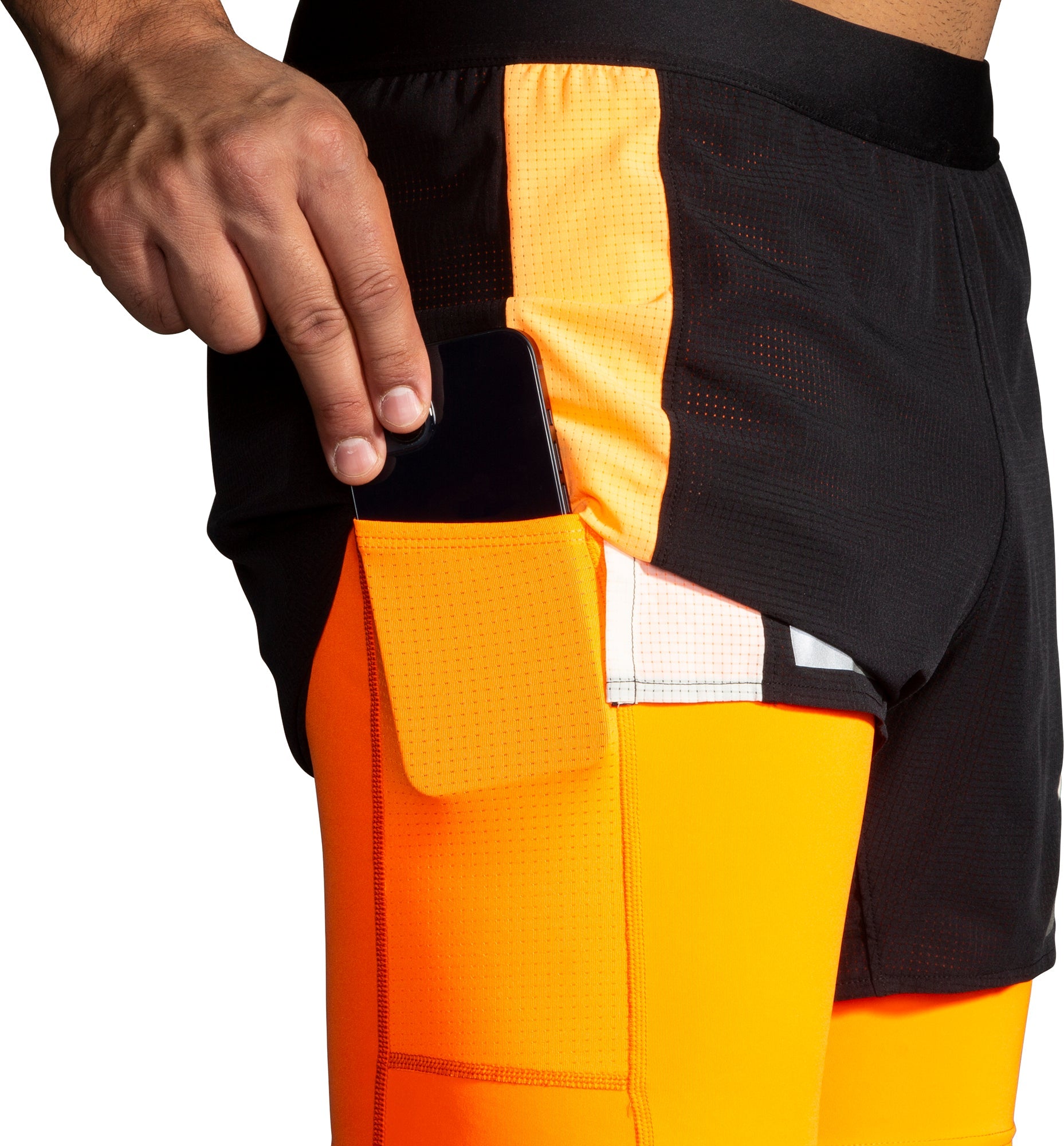 Brooks Run Visible In Mens Running Shorts Black Mens