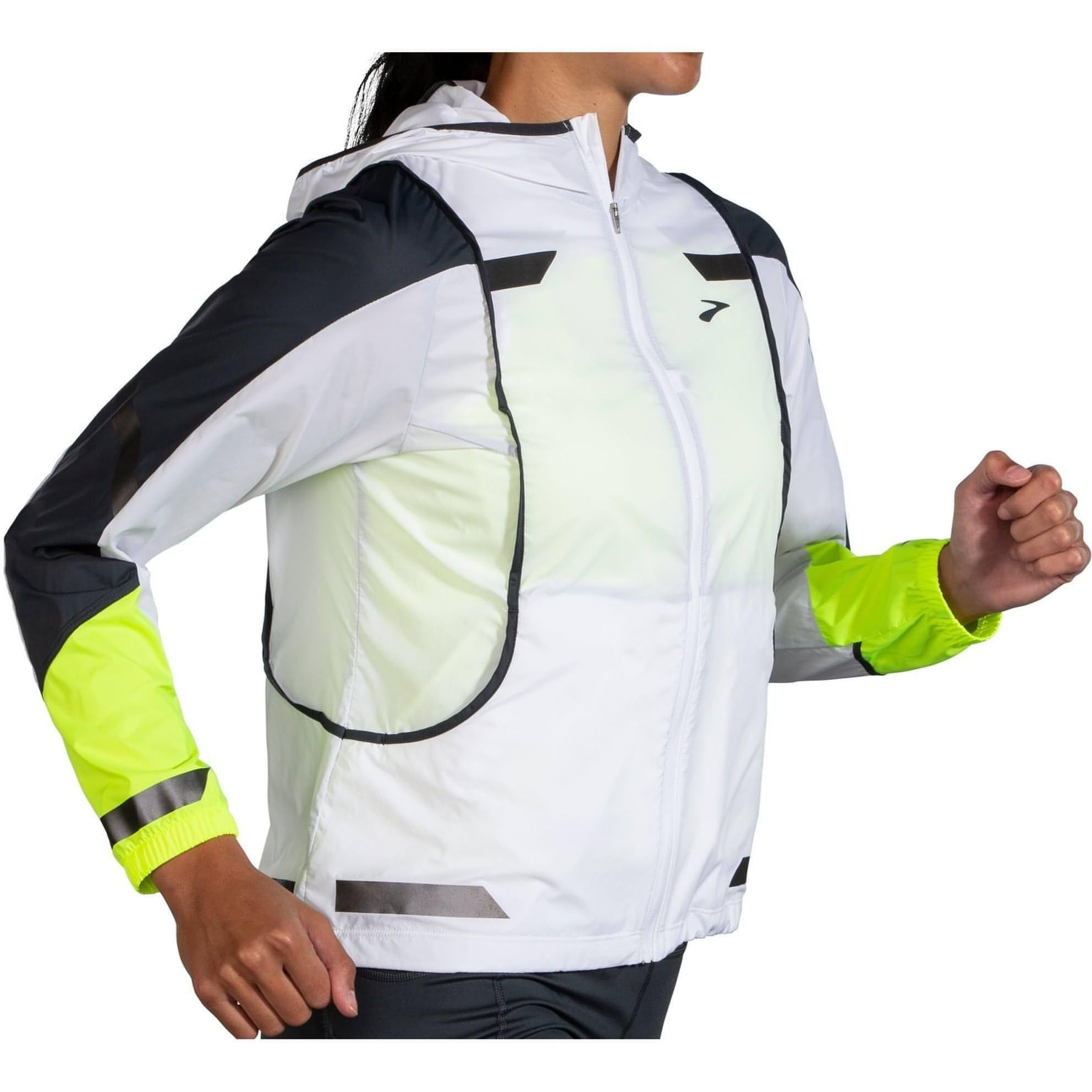 Brooks Run Visible Convertible Womens Running Jacket White Start Fitness