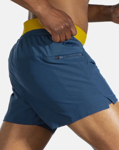 Brooks 5 Inch Sherpa 2 In 1 Mens Running Shorts - Blue