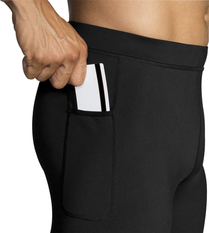 Brooks Source Mens Long Running Tights - Black