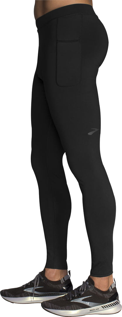 Brooks Source Mens Long Running Tights - Black