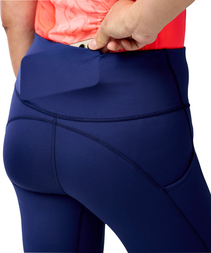 Brooks Spark Womens 3/4 Capri Running Tights - Blue