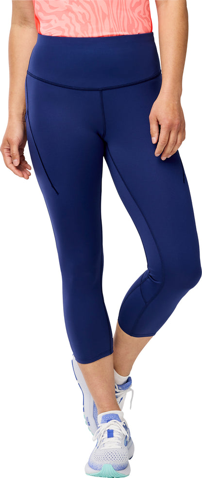 Brooks Spark Womens 3/4 Capri Running Tights - Blue