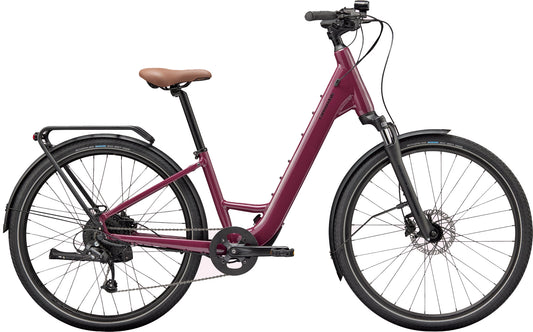 Cannondale Mavaro Neo SL Low-Step Electric Hybrid Bike 2024 - Black Cherry