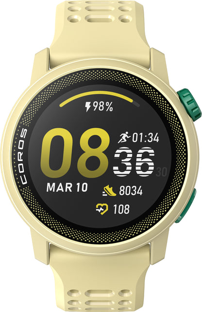 COROS PACE 3 Premium Silicone Strap GPS Watch - Yellow