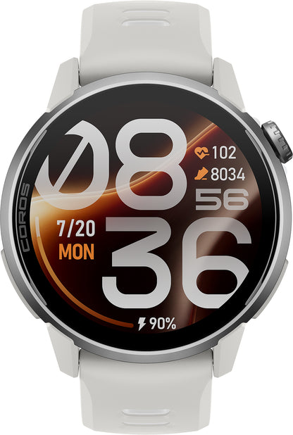 COROS PACE 4 Pro Silicone Strap GPS Sport Watch - White