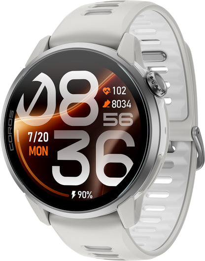 COROS PACE 4 Pro Silicone Strap GPS Sport Watch - White