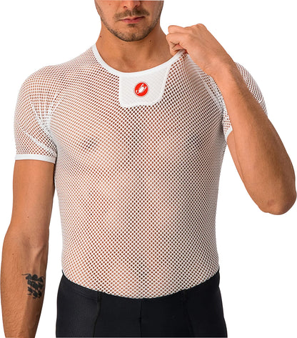 Castelli Core Mesh 3 Short Sleeve Mens Cycling Base Layer - White