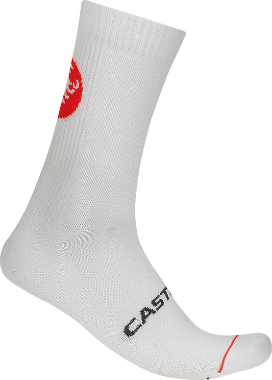 Castelli Entrata 18 Cycling Socks - White