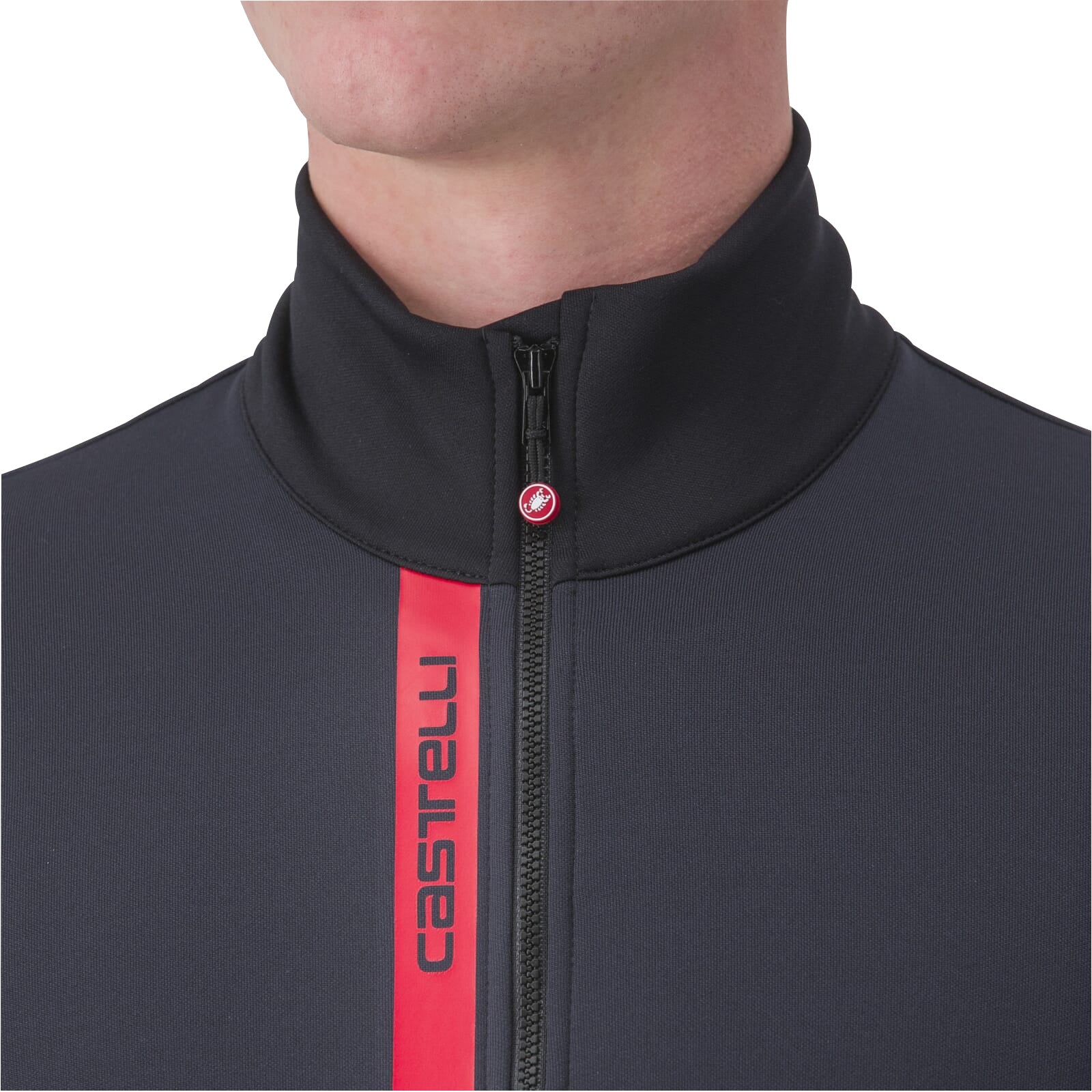 ウェア Castelli Entrata Thermal Jersey Castelli Entrata Thermal Long Sleeve Mens Cycling Jersey - Black