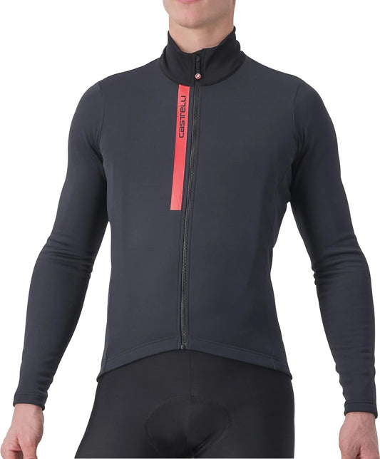 Castelli Entrata Thermal Long Sleeve Mens Cycling Jersey - Black