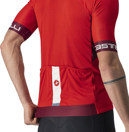 Castelli Entrata VI Short Sleeve Mens Cycling Jersey - Red